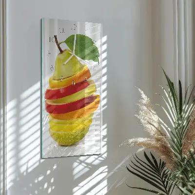 Decoratieve glazen klok verticaal Fruit