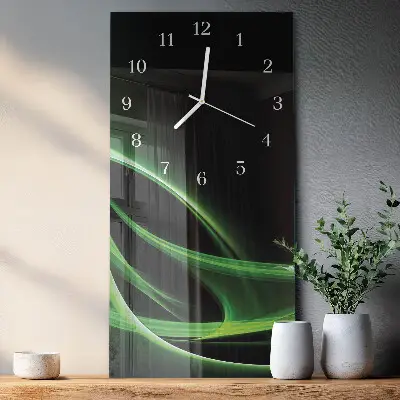 Decoratieve glazen klok verticaal Abstractie