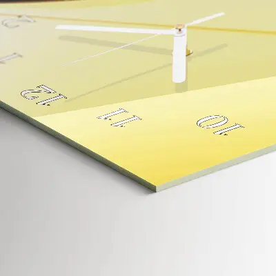 Verticale rechthoekige glazen wandklok Abstractie