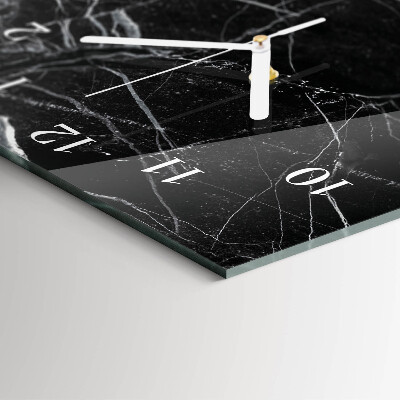 Verticale moderne glazen wandklok Grafiet