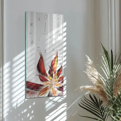 Glazen klok verticaal Bloem