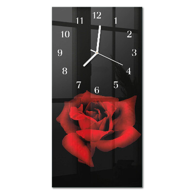 Decoratieve glazen klok verticaal Roos