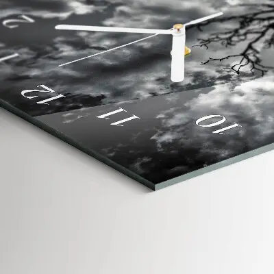 Verticale moderne glazen wandklok Boom