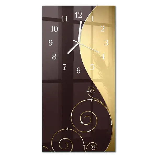 Decoratieve glazen klok verticaal Abstracte kunst