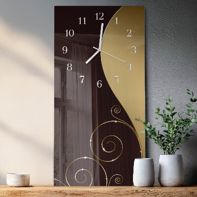 Decoratieve glazen klok verticaal Abstracte kunst