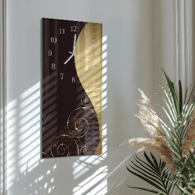Decoratieve glazen klok verticaal Abstracte kunst