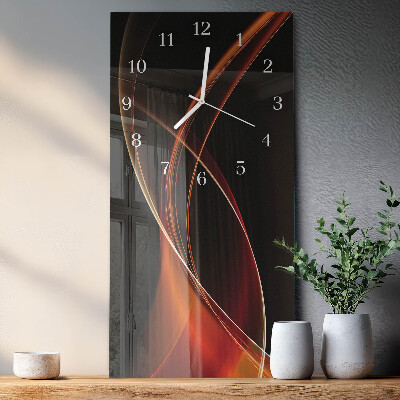 Glazen klok verticaal Abstracte lijnen