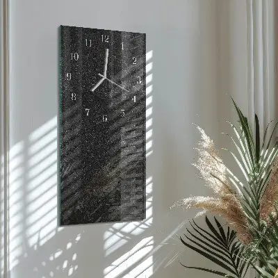 Verticale rechthoekige glazen wandklok Marmer