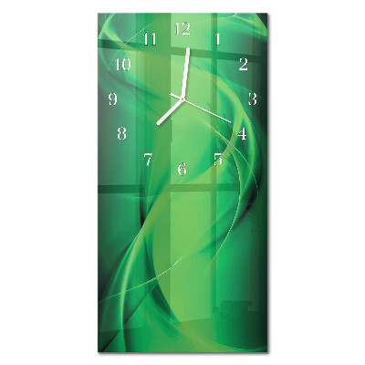 Verticale moderne glazen wandklok Abstractie