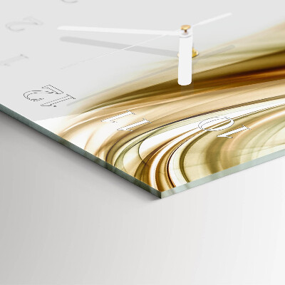 Verticale moderne glazen wandklok Abstractie