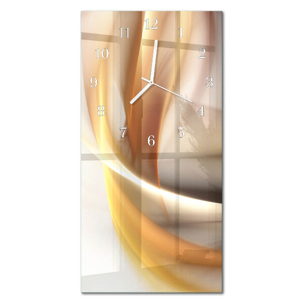 Verticale rechthoekige glazen wandklok Abstractie