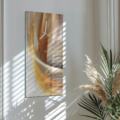 Verticale rechthoekige glazen wandklok Abstractie