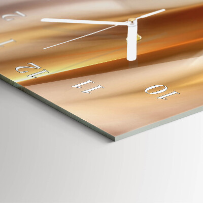 Verticale rechthoekige glazen wandklok Abstractie