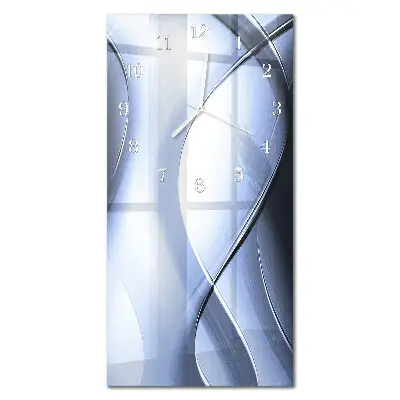 Verticale rechthoekige glazen wandklok Abstractie