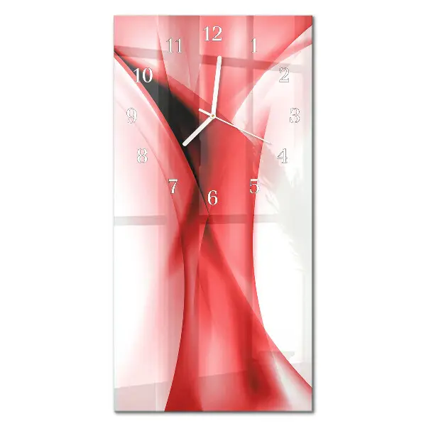 Verticale moderne glazen wandklok Patroon