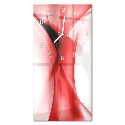 Verticale moderne glazen wandklok Patroon
