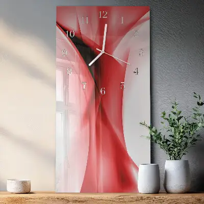 Verticale moderne glazen wandklok Patroon
