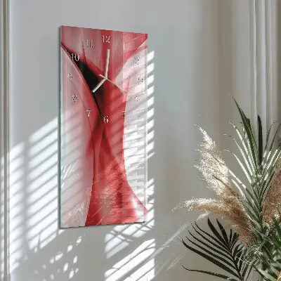 Verticale moderne glazen wandklok Patroon