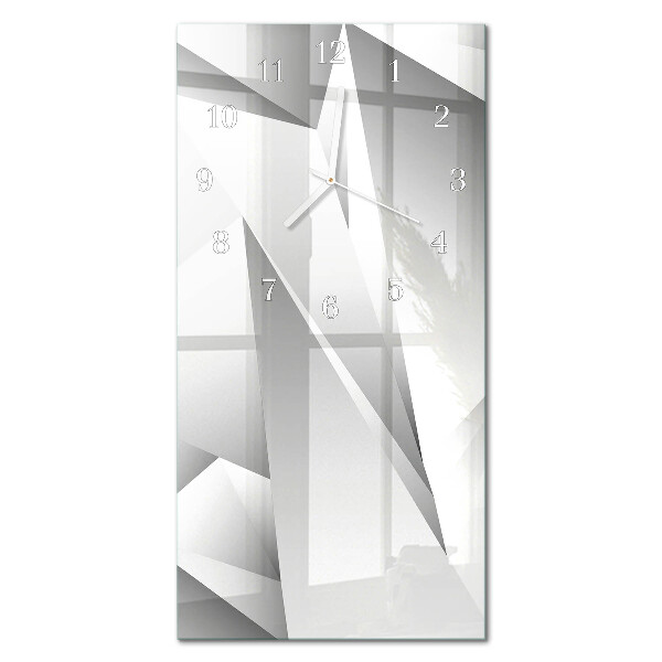 Verticale moderne glazen wandklok Patroon