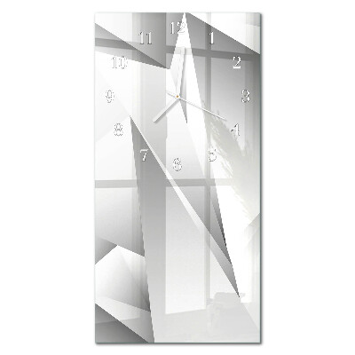 Verticale moderne glazen wandklok Patroon
