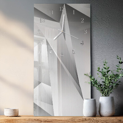 Verticale moderne glazen wandklok Patroon