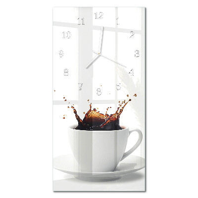 Rechthoekige glas klok verticaal Koffie