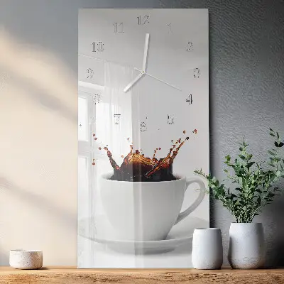 Rechthoekige glas klok verticaal Koffie