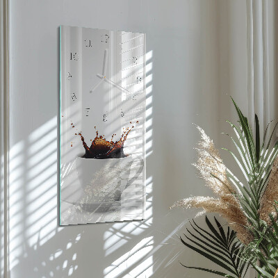 Rechthoekige glas klok verticaal Koffie