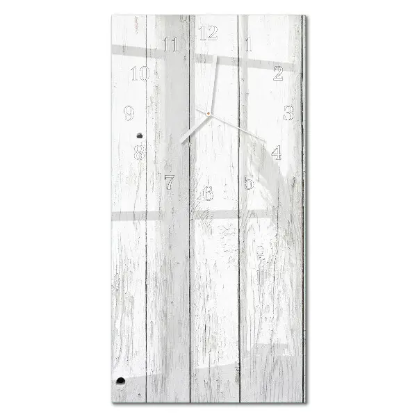 Glazen klok verticaal Hout
