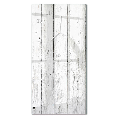 Glazen klok verticaal Hout