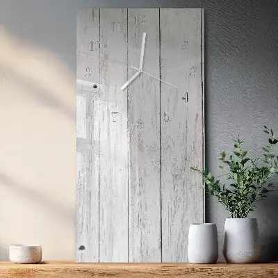 Glazen klok verticaal Hout