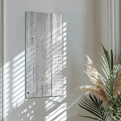 Glazen klok verticaal Hout