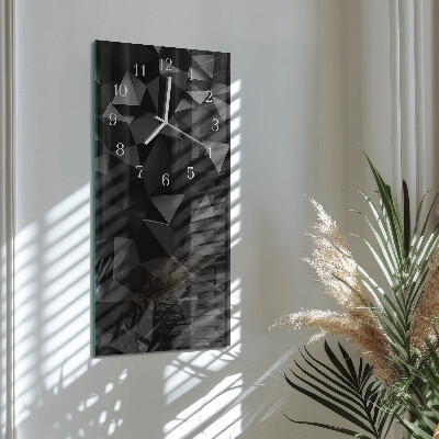 Verticale rechthoekige glazen wandklok Patroon