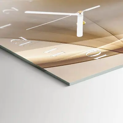 Verticale moderne glazen wandklok Abstractie