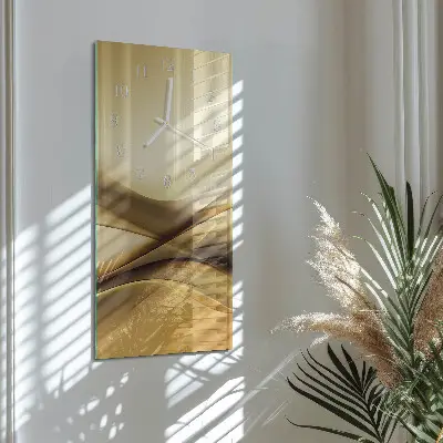 Verticale moderne glazen wandklok Abstractie