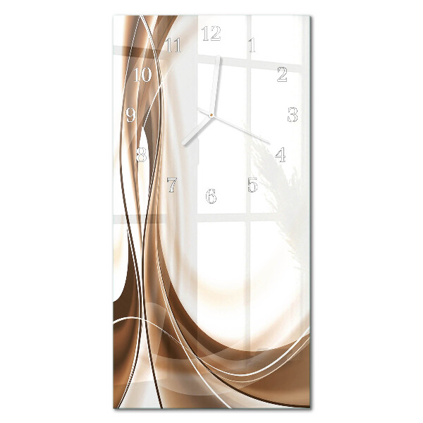 Verticale rechthoekige glazen wandklok Patroon