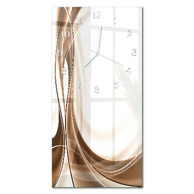 Verticale rechthoekige glazen wandklok Patroon