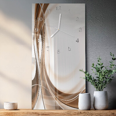 Verticale rechthoekige glazen wandklok Patroon