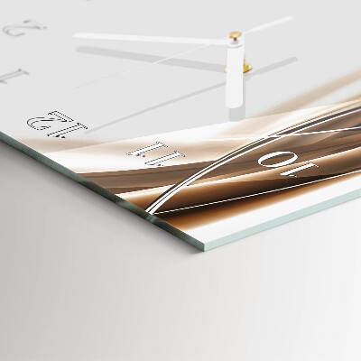 Verticale rechthoekige glazen wandklok Patroon