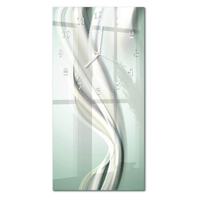 Verticale moderne glazen wandklok Patroon