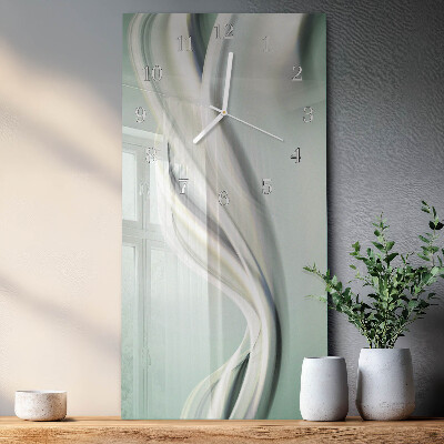 Verticale moderne glazen wandklok Patroon