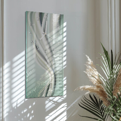 Verticale moderne glazen wandklok Patroon