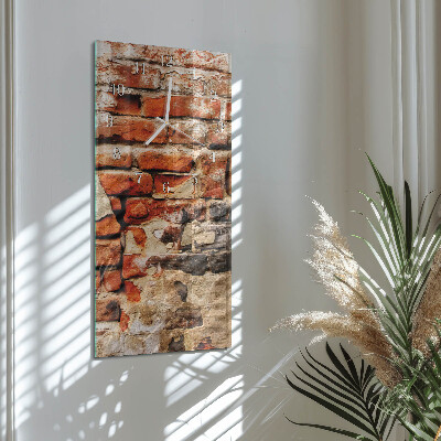 Rechthoekige glas klok verticaal Bakstenen muur