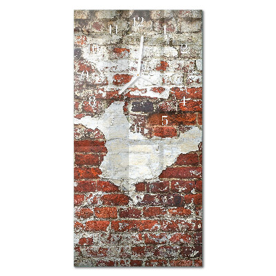 Verticale moderne glazen wandklok Muur