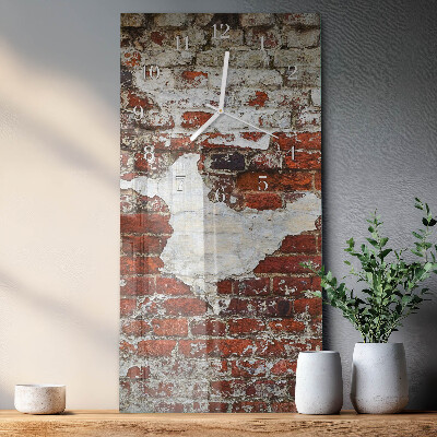Verticale moderne glazen wandklok Muur