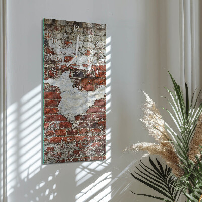 Verticale moderne glazen wandklok Muur