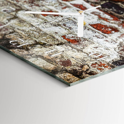 Verticale moderne glazen wandklok Muur