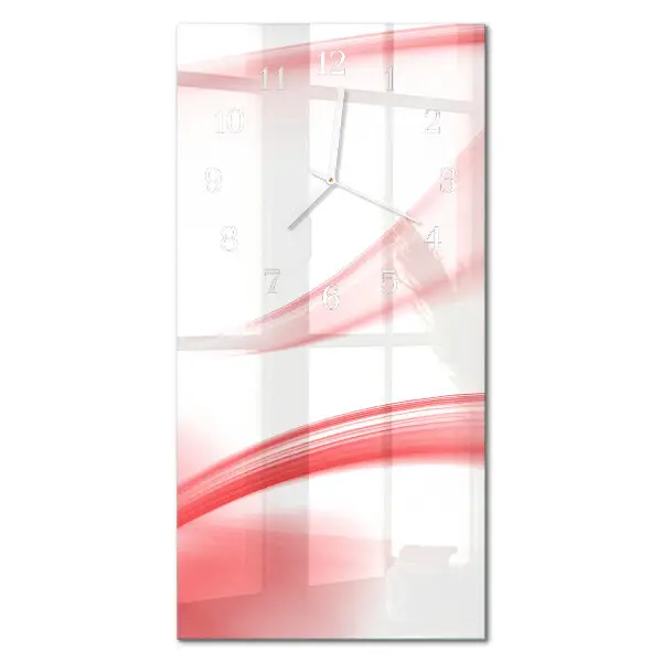 Verticale moderne glazen wandklok Abstracte kunst