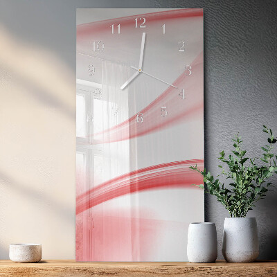 Verticale moderne glazen wandklok Abstracte kunst