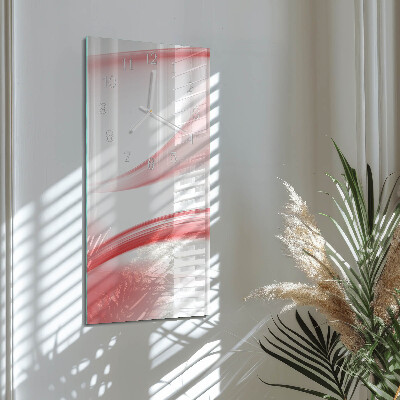 Verticale moderne glazen wandklok Abstracte kunst